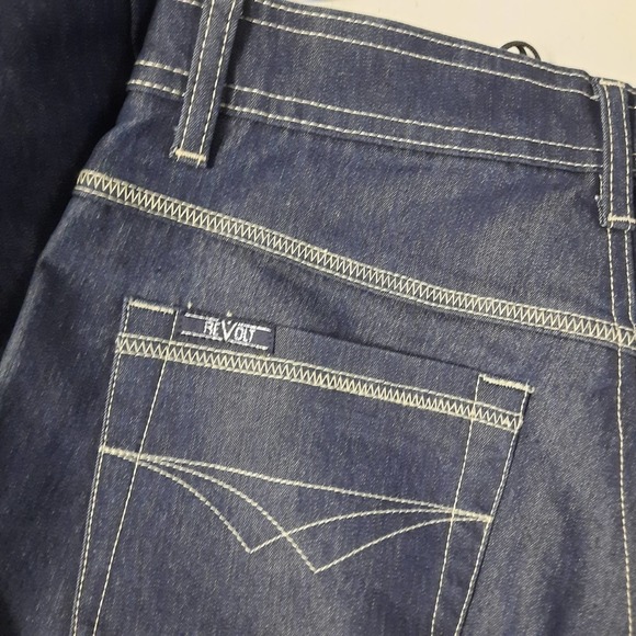 Revolt Jeans Juniors Size 7/8 Blue Mid Rise Dark Wash Denim - Picture 6 of 9